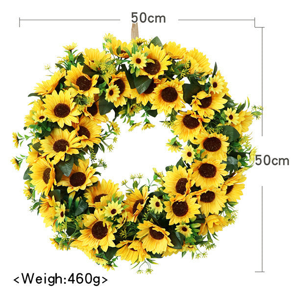 Happy Sunflower Wreath Modern Farmhouse