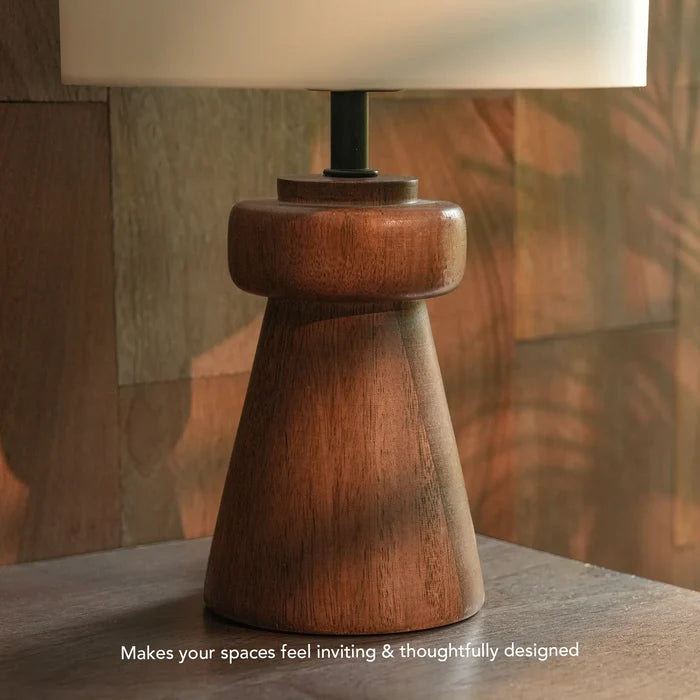 Honeygrain Wooden Table Lamp with Shade