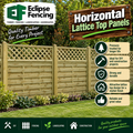 Horizontal Lattice Top Fencing Panels – Stylish & Durable Garden Fencing-Eclipse Fencing