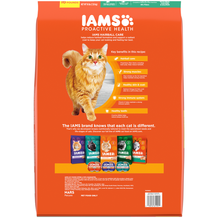 Iams ProActive Health Hairball Care Recipe Dry Cat Food