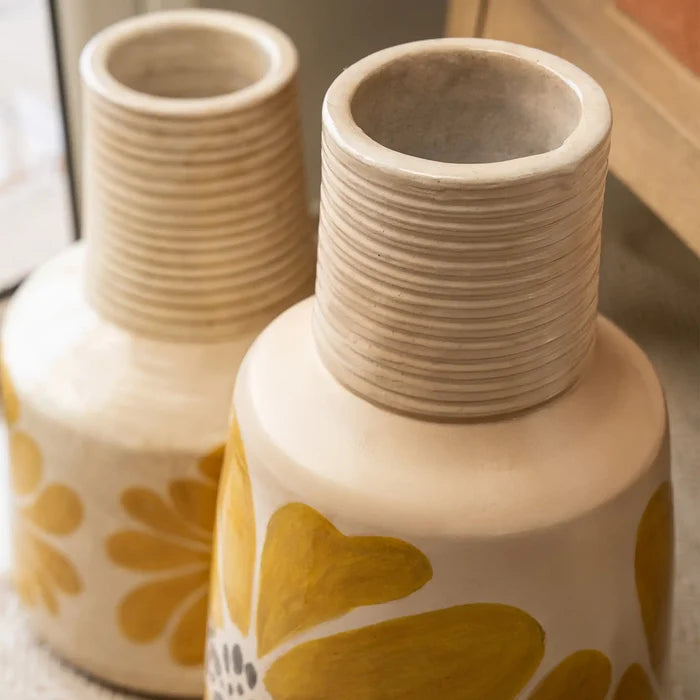In Spring Terracotta Vase Yellow - 1