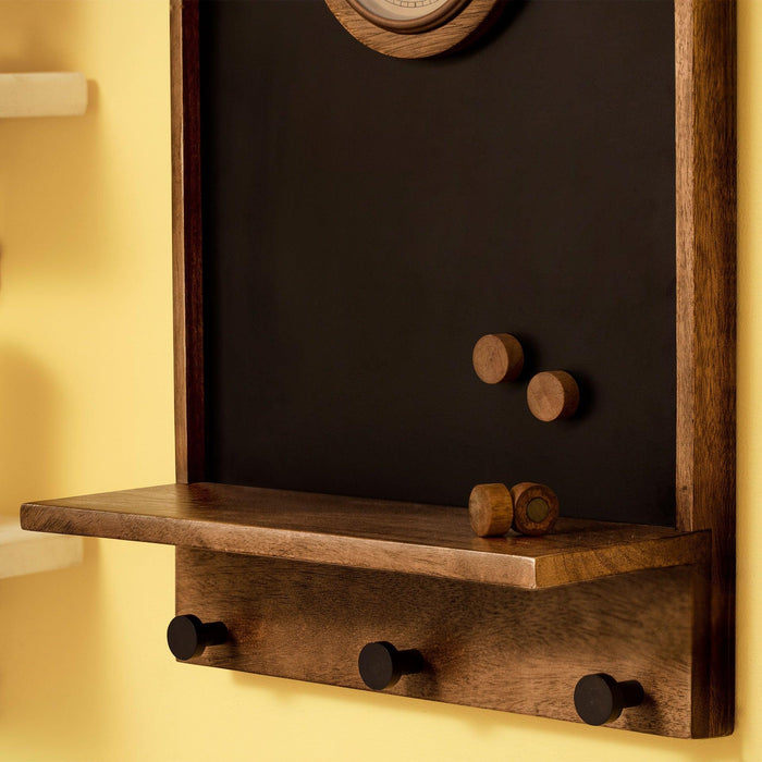 In Time Notice Board with Clock & Shelf