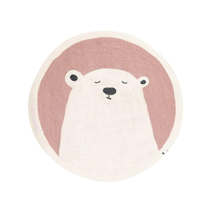 Indifferent Little Bear Round Plush Rug Collection - Divine Heart L.A.