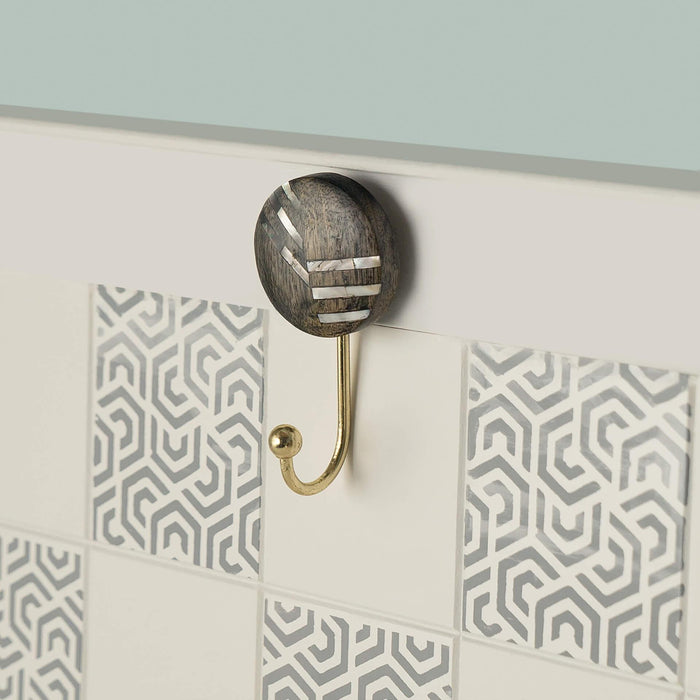 Intersections Black Wooden Wall Hook