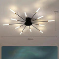 Iron Sunburst Ceiling Light in Black or Gold - Divine Heart L.A.