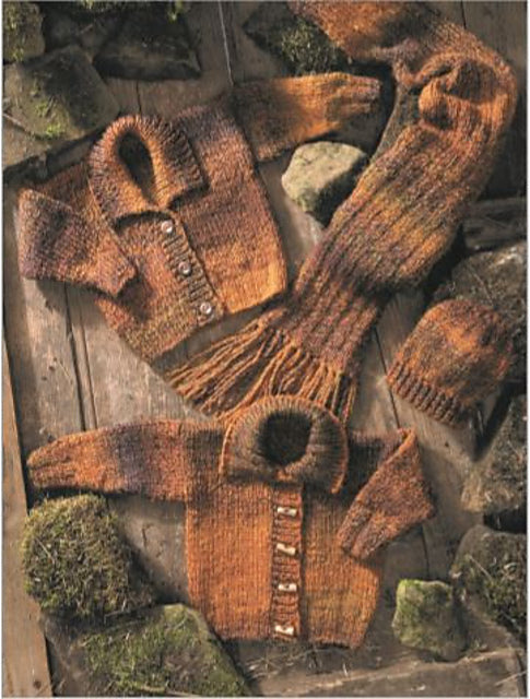 #JB015 Cardigan, Hat & Scarf Pattern