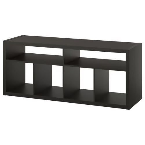KALLAX TV bench, Black-brown, 147x60 cm