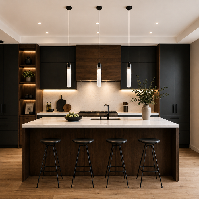 Knox Matte Black Modern Pendant