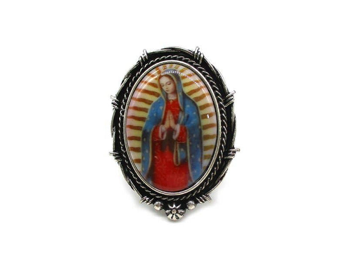 Lady Guadalupe Oval Cuff Scarf Ring