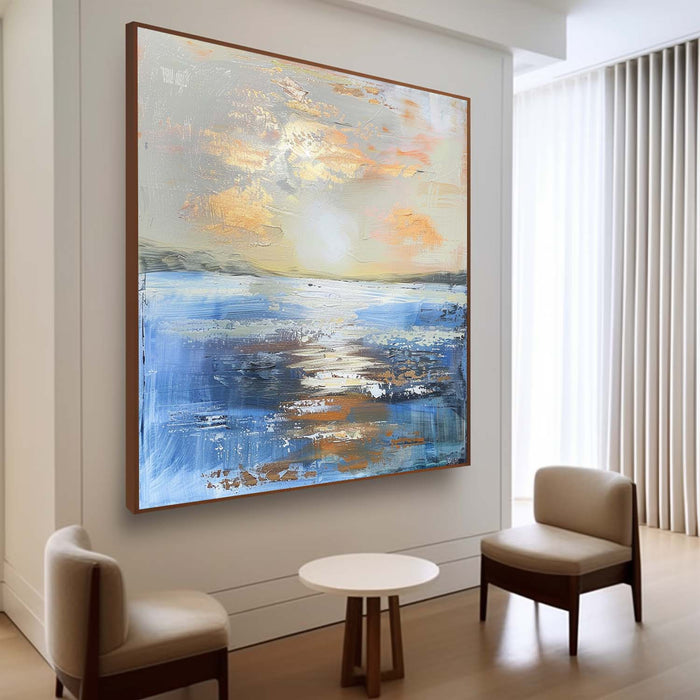 Abstract Color Landscape Texture Painting Abstract Color Landscape Canvas Texture Wall Art Decor