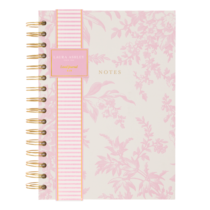 Laura Ashley English Garden Spiral Journal Pink 6x8