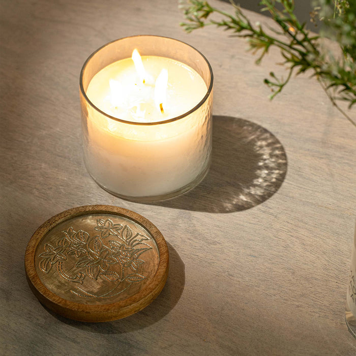 Lavender Vanilla Glass Jar Wax Candle (3 Wick)