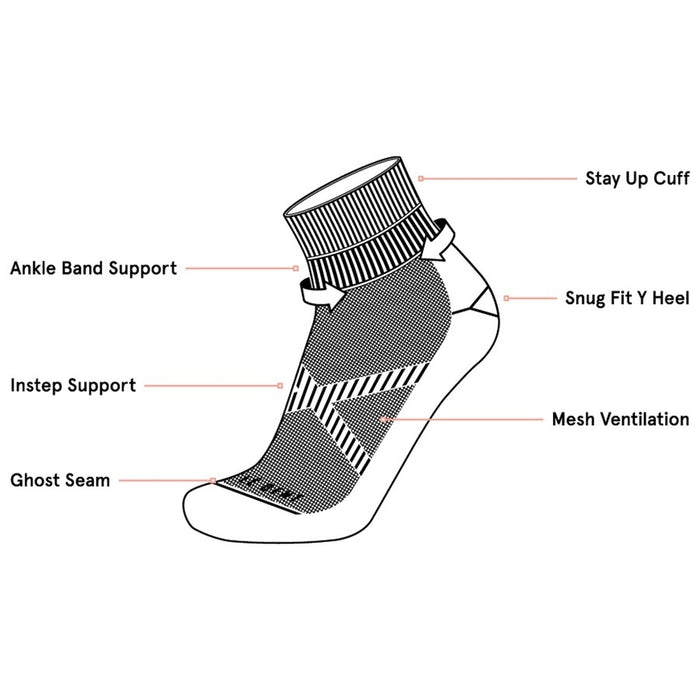 Le Bent Treads Bike Sock | Ultra-Light | Mini | Black