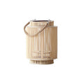 Lea Floor Lantern - Small - Light Brown - 11.8" x 8.6" / 30cm x 22cm - Level Decor