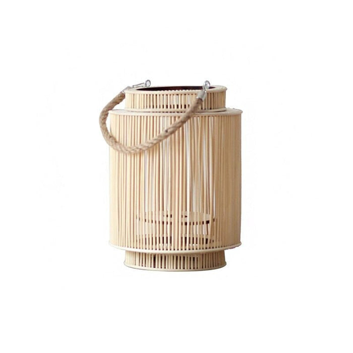 Lea Floor Lantern - Small - Light Brown - 11.8" x 8.6" / 30cm x 22cm - Level Decor