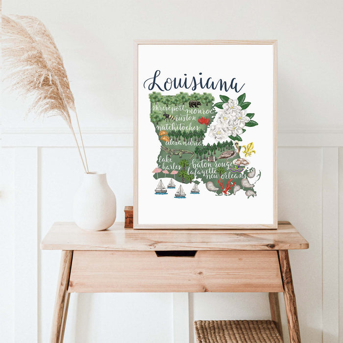 Louisiana Map - Jetty Home