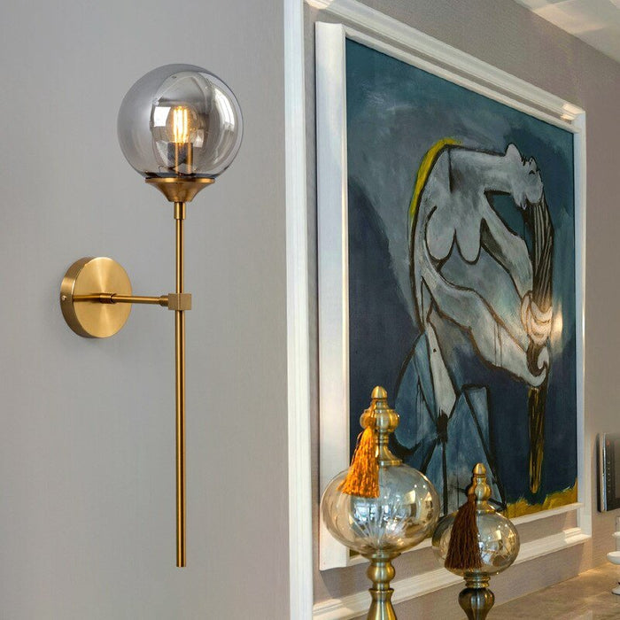 Lumière Wall Sconce Lamp - Gray / Stand - 5.9" x 23.6" / 15cm x 60cm - Level Decor