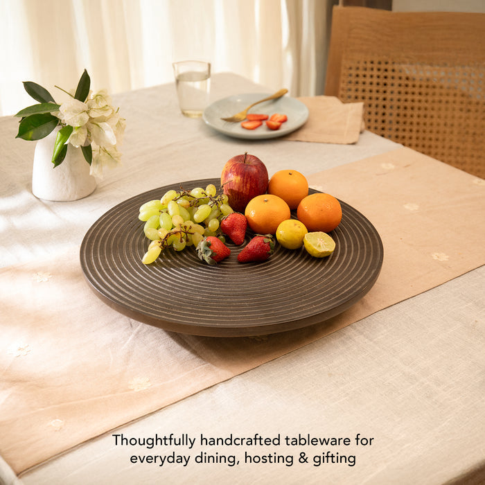 Mango  Lazy Susan Ribbed Natural