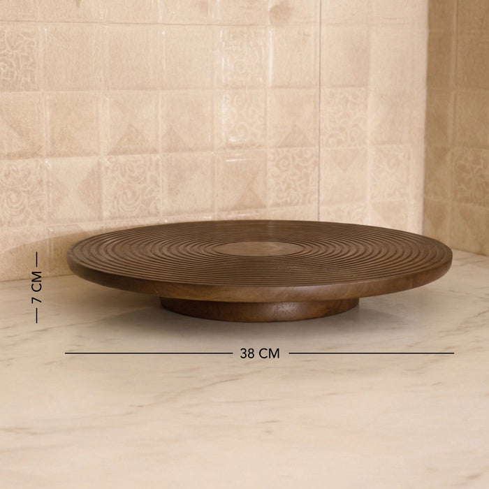 Mango  Lazy Susan Ribbed Natural