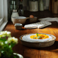 Mano Ceramic Sand Round Tart Dish - ellementry