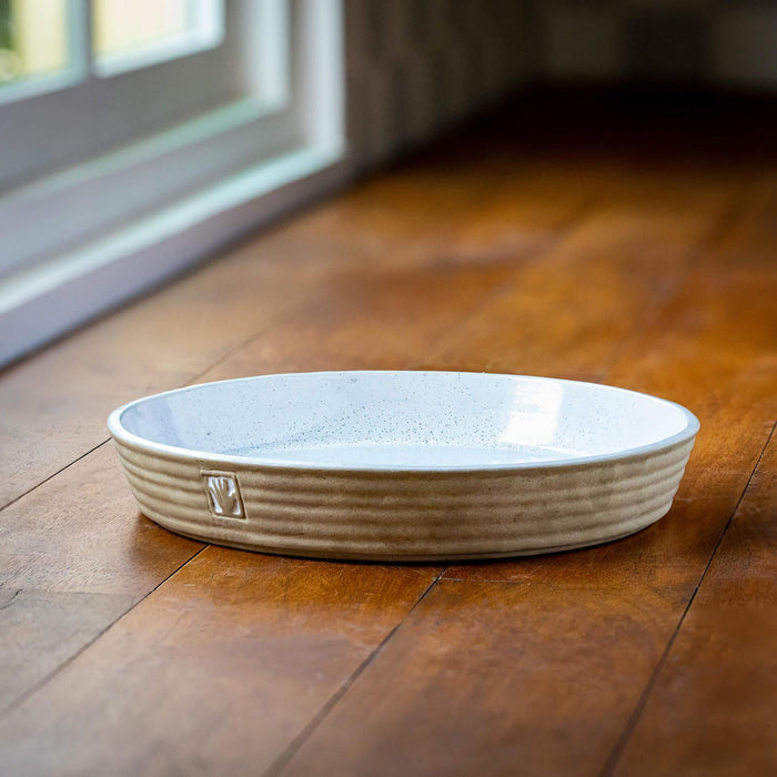 Mano Ceramic Sand Round Tart Dish