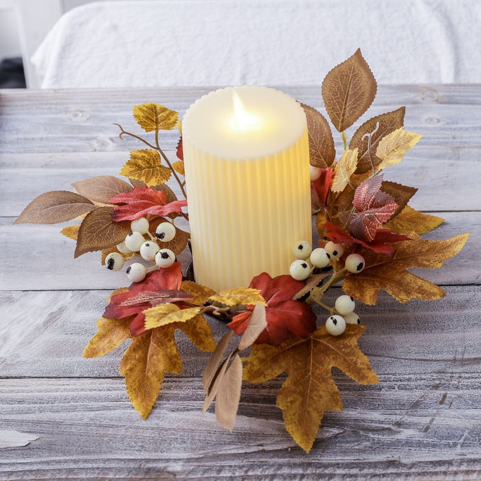 Maple Leaf and Fruit Candlestick Garland Modern Farmhouse
