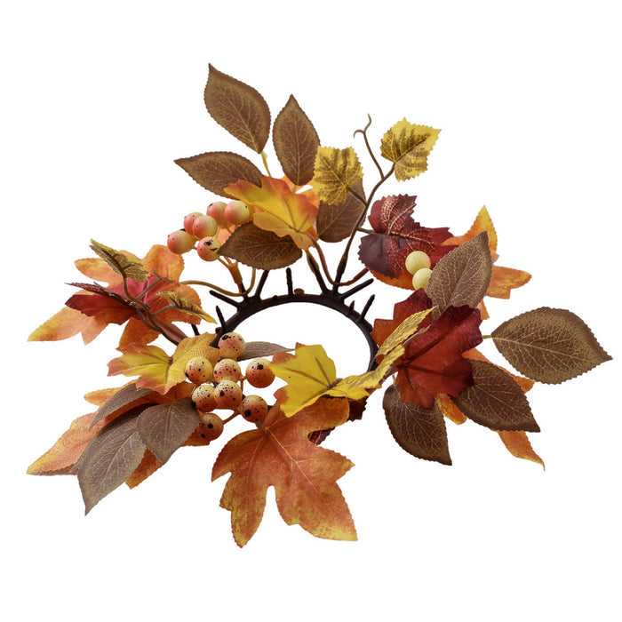 Maple Leaf and Fruit Candlestick Garland Modern Farmhouse