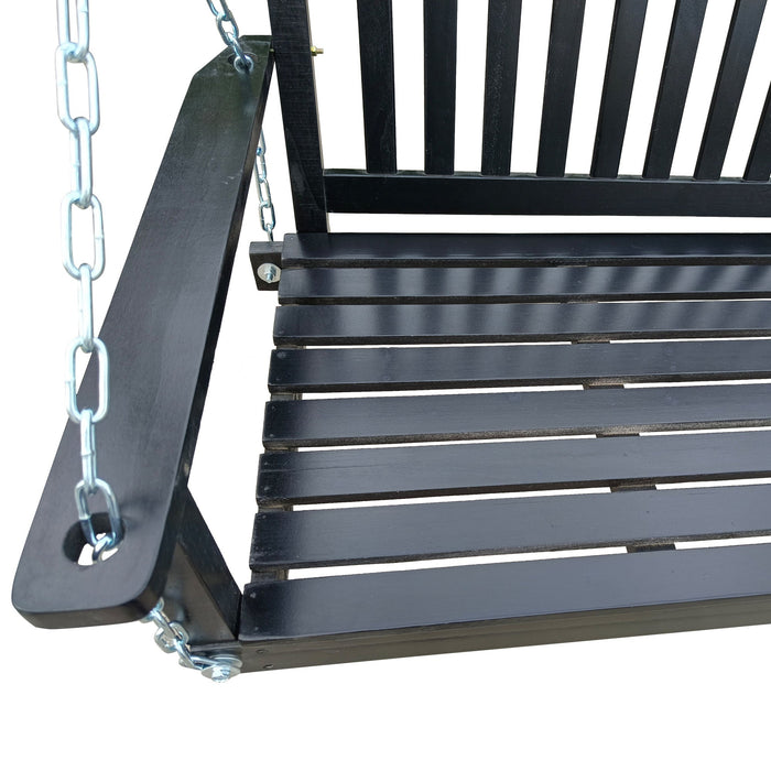 Martika Wooden Bench Swing with Hanging Chains - Divine Heart L.A.