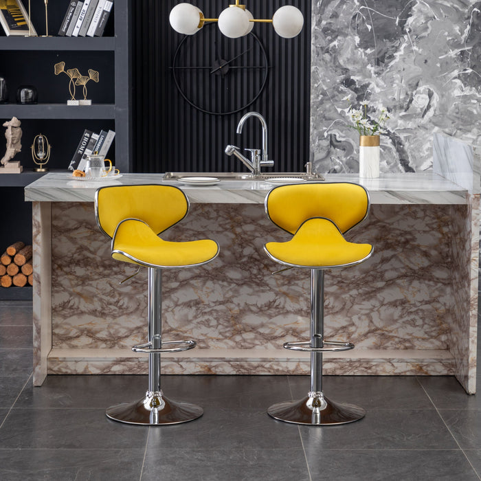 Masaccio Adjustable Barstool Set of 2 Doba