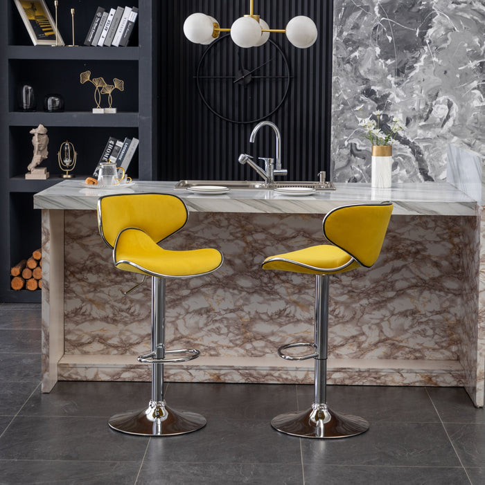 Masaccio Adjustable Barstool Set of 2 Doba