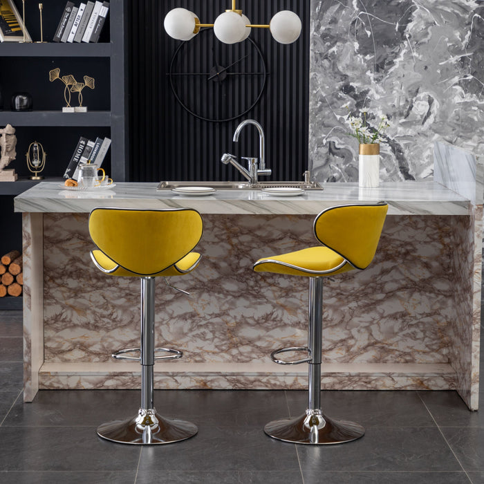 Masaccio Adjustable Barstool Set of 2 Doba