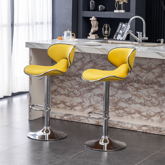 Masaccio Adjustable Barstool Set of 2 Doba