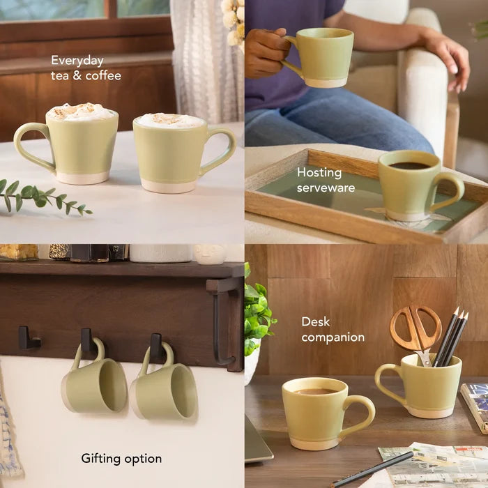 Matcha Ceramic Mug Set of 2