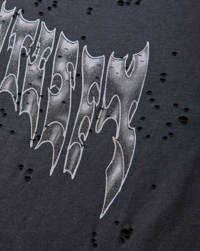 Satisfy Mothtech T Shirt Aged Black AirBrush Glitt T-Shirts Shortsleeve 11006-00A38 00A38