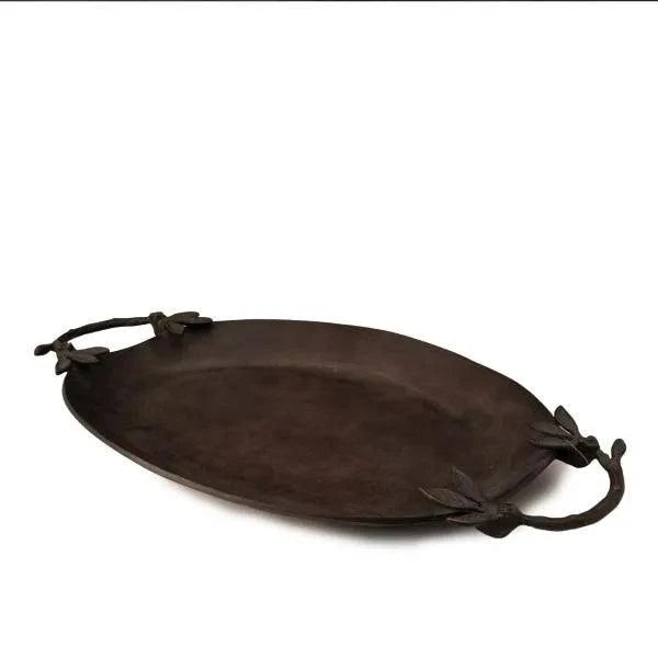 Metal Tray Antique Brass - ellementry