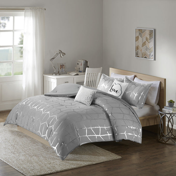 Metallic Printed Comforter Set Doba