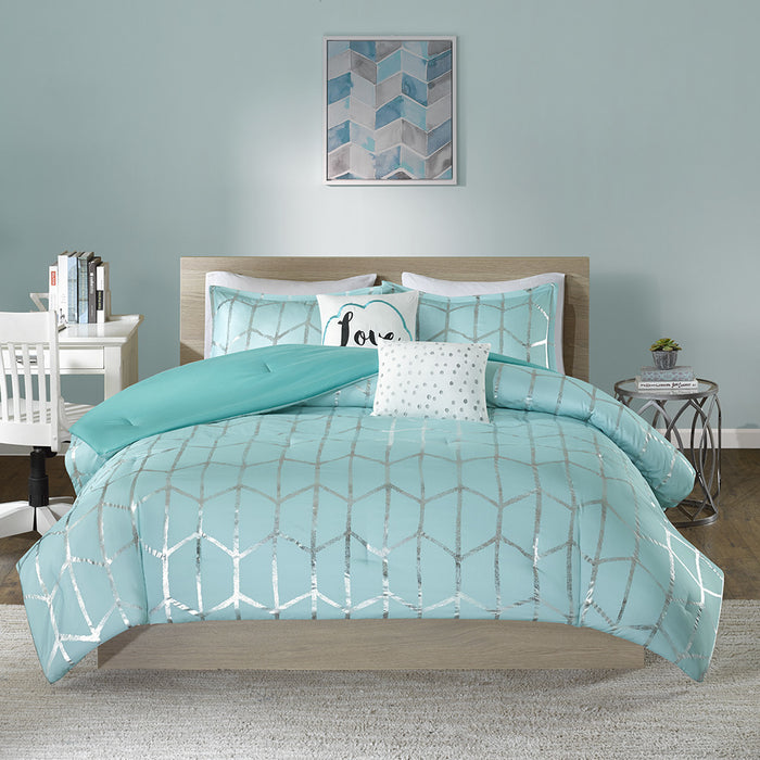 Metallic Printed Comforter Set Doba