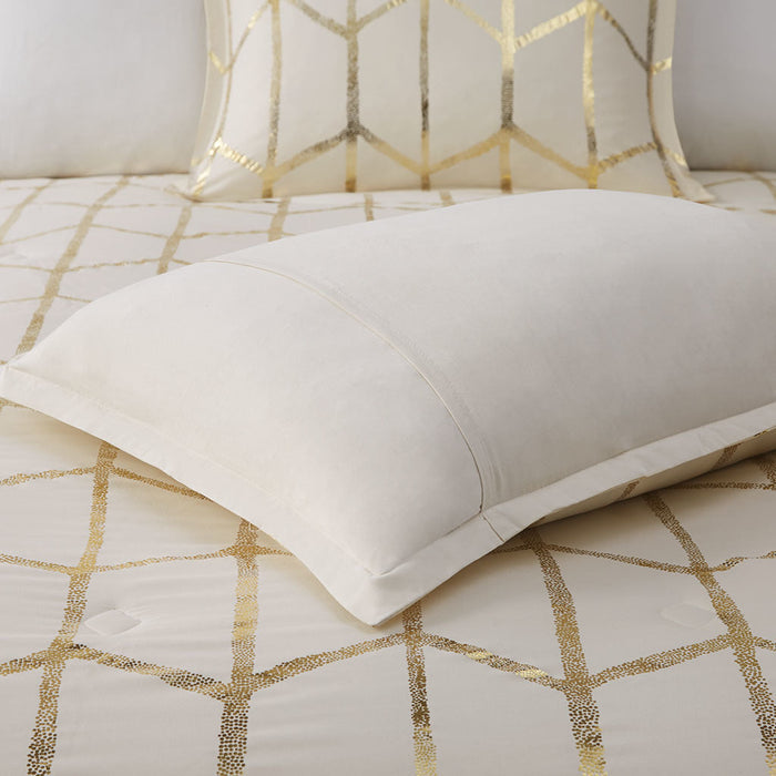 Metallic Printed Comforter Set Doba