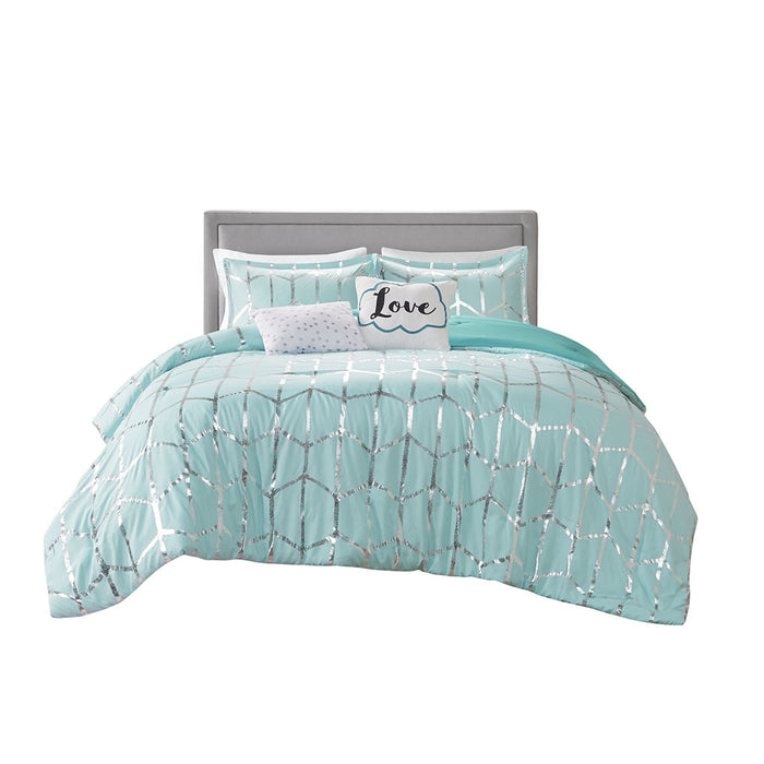Metallic Printed Comforter Set Doba