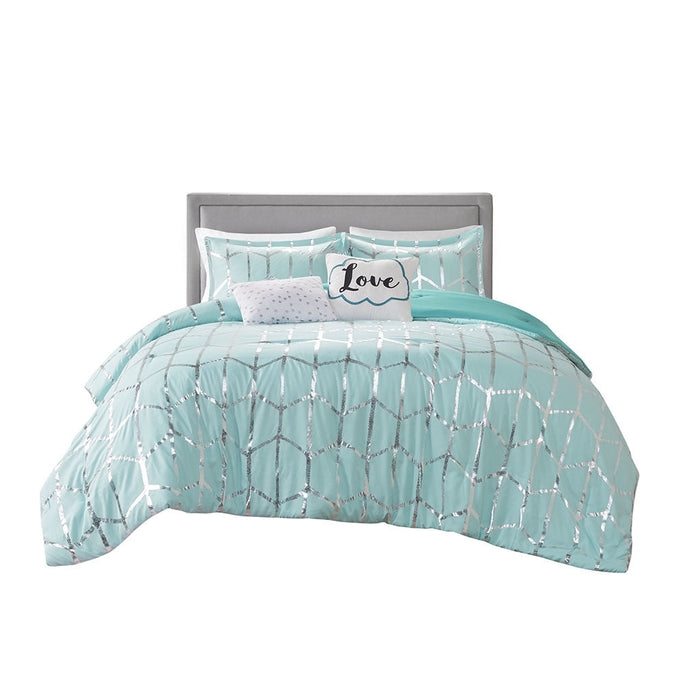 Metallic Printed Comforter Set Doba