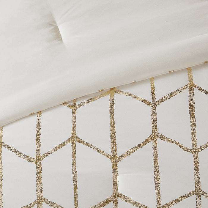 Metallic Printed Comforter Set Doba