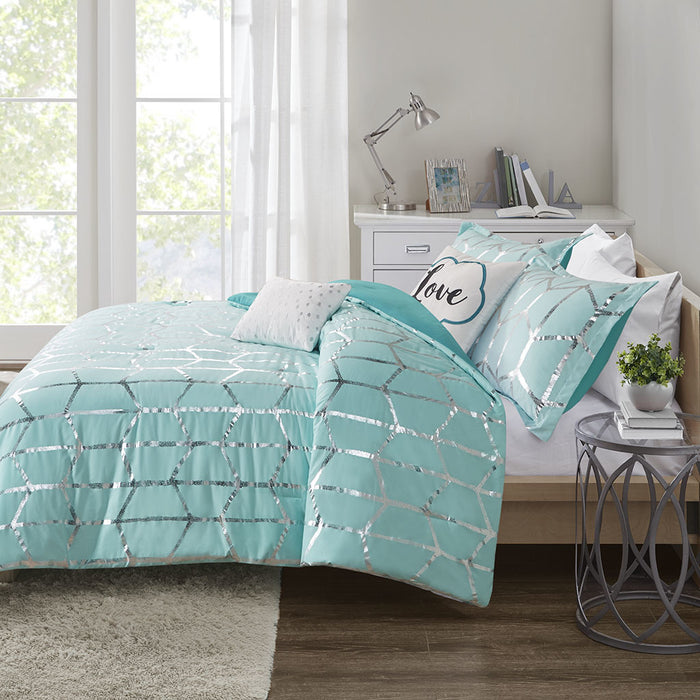 Metallic Printed Comforter Set Doba