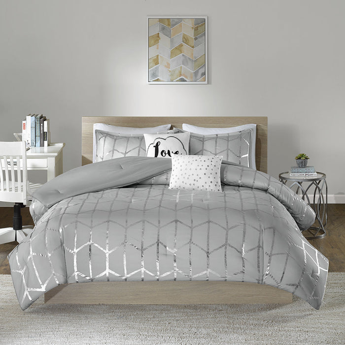 Metallic Printed Comforter Set Doba