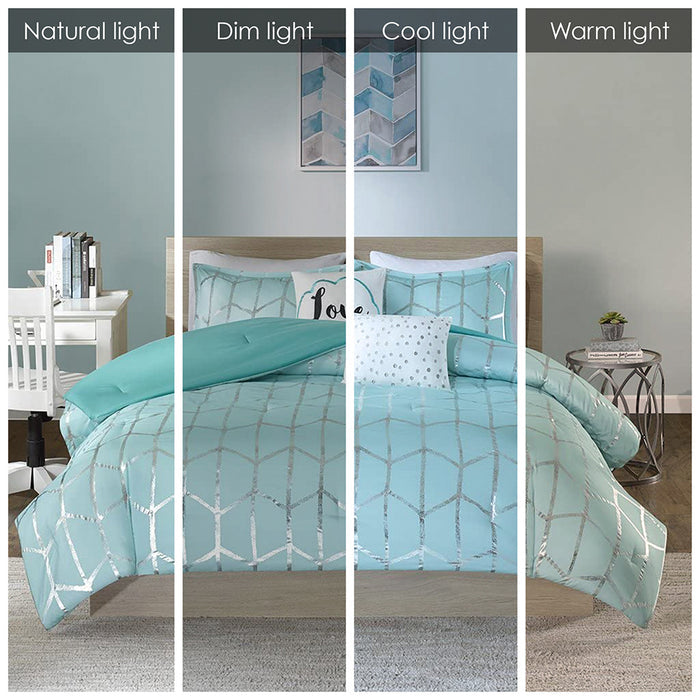 Metallic Printed Comforter Set Doba
