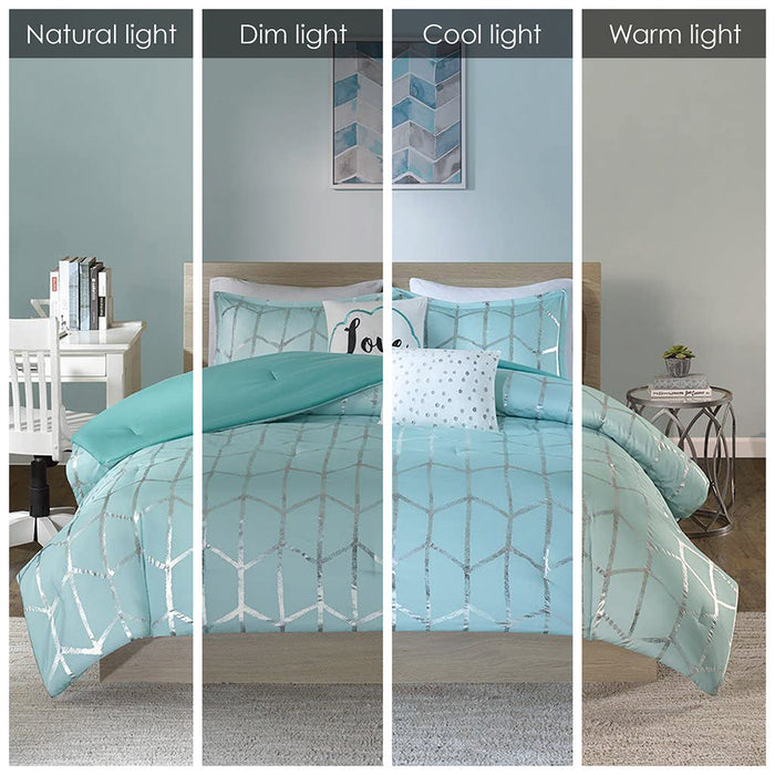 Metallic Printed Comforter Set Doba