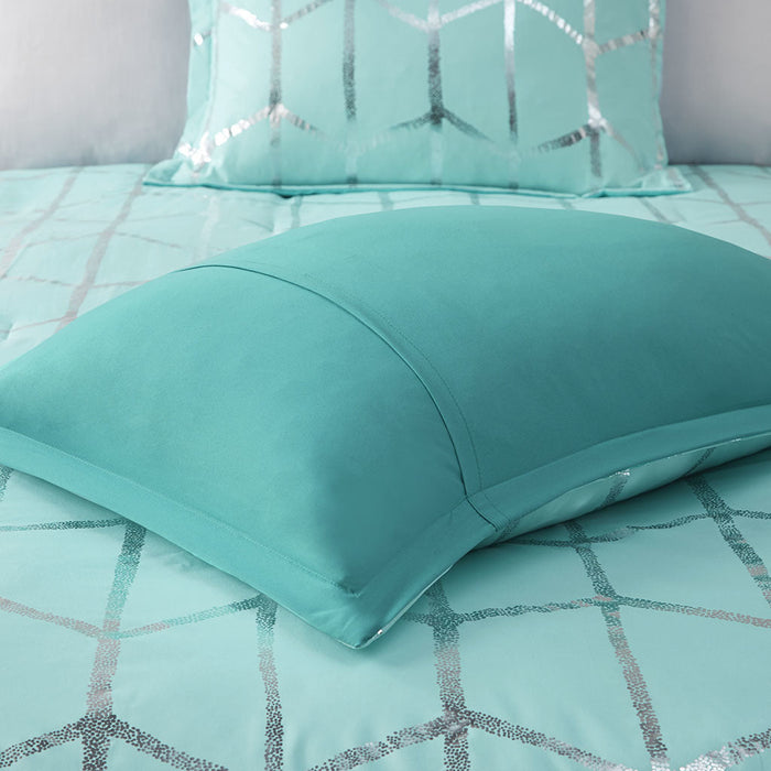 Metallic Printed Comforter Set Doba
