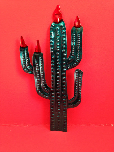 Mexican Tin Ornaments: Desert Plants