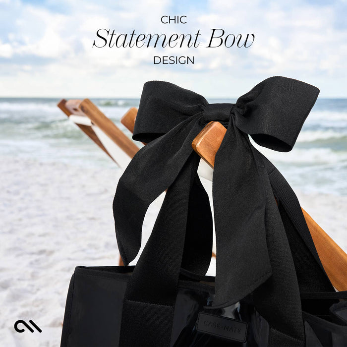 Midnight Black Bow Jelly Tote Bag by Case-Mate