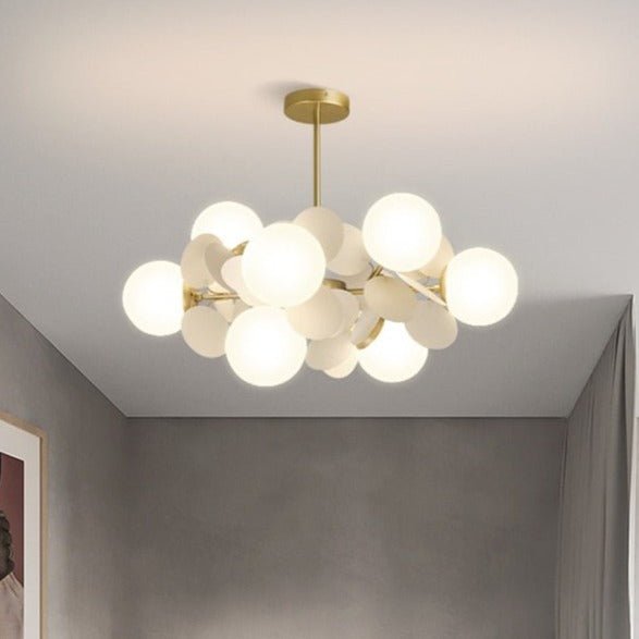 Mila Chandelier - 8 Heads - White - 23.6" x 10.4" / 60cm x 26.5cm / Warm White 3000K - Level Decor