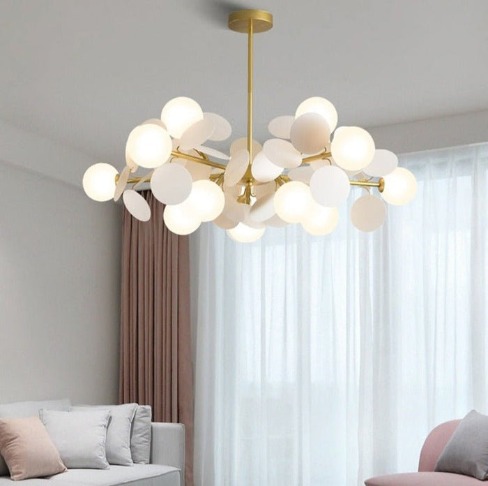 Mila Chandelier - 15 Heads - White - 35.4" x 11.8" / 90cm x 30cm / Warm White 3000K - Level Decor